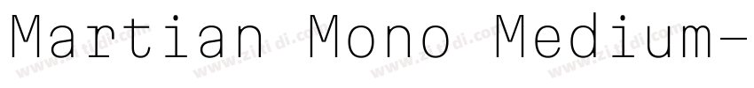 Martian Mono Medium字体转换